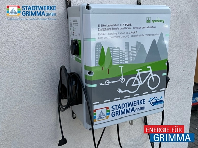 Ladebox für ein elektronisches Fahrrad © Stadtwerke Grimma GmbH