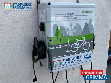 eBike LS Altstadthotel Schneider Ladebox für ein elektronisches Fahrrad © Stadtwerke Grimma GmbH