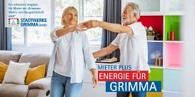 ein tanzendes älteres Paar © Stadtwerke Grimma GmbH